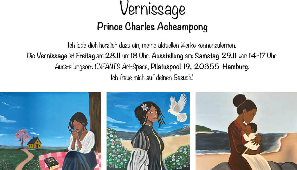 Einladung zur Vernissage von Prince Charles Acheampong Din A4