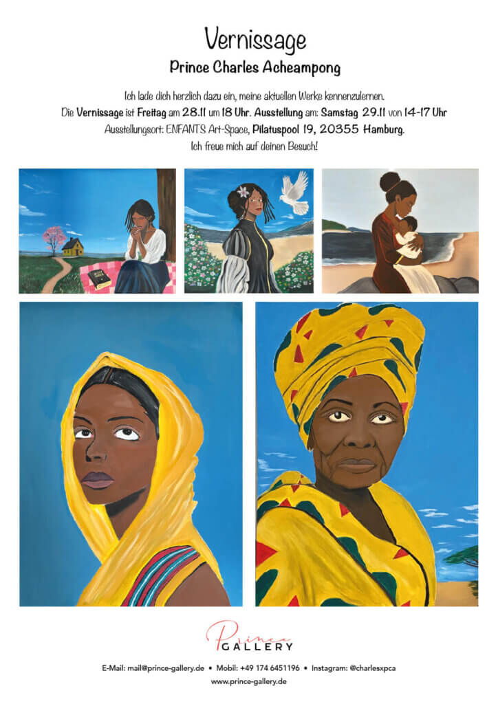 Einladung zur Vernissage von Prince Charles Acheampong Din A4
