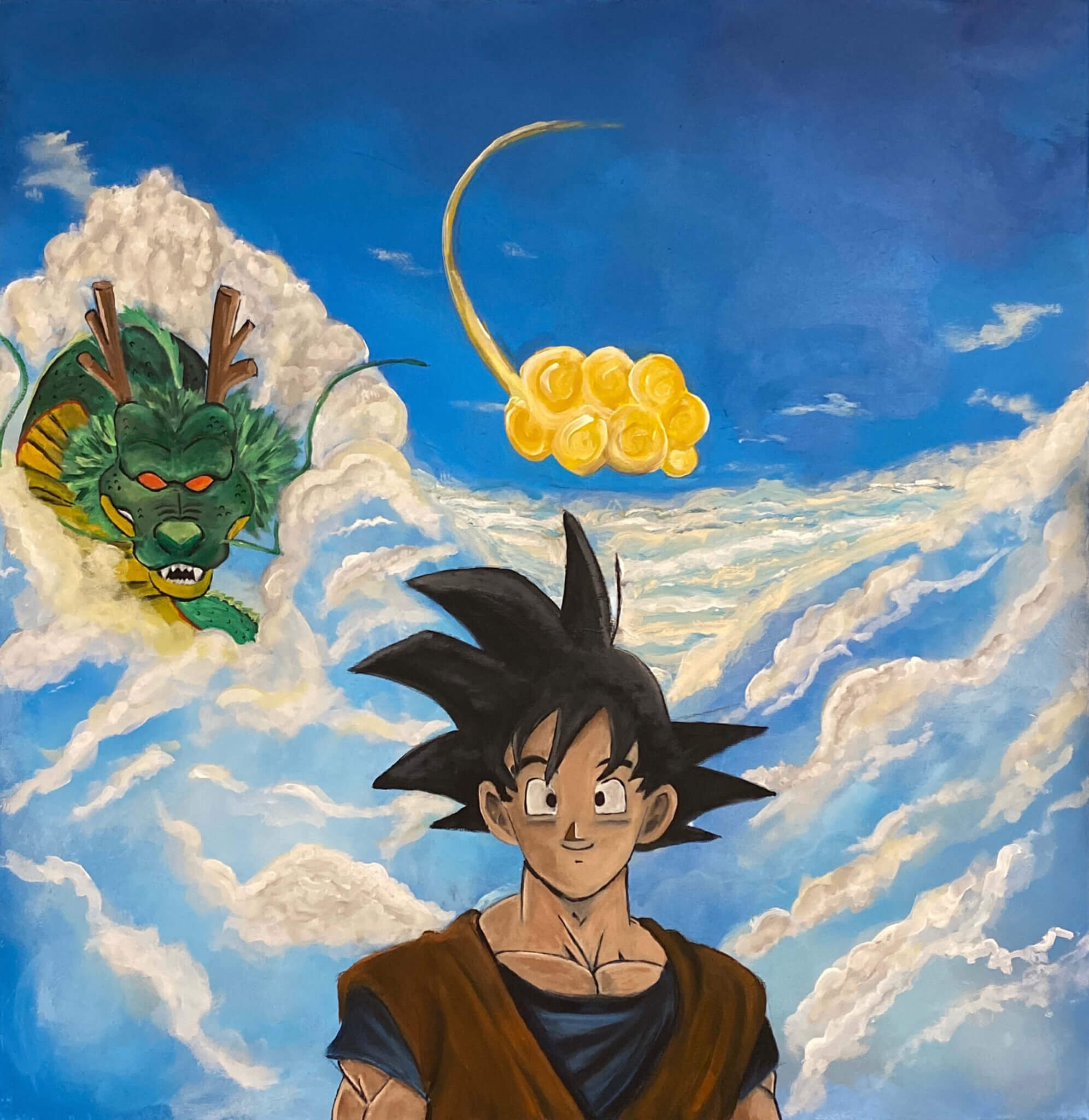 Son Goku in the endless sky
